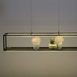 LED Pendelleuchte Conni, schwarz, 4-flammig, dimmer, Innenleuchte