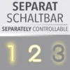 LED Pendelleuchte CONNI schwarz, rund, Touchdimmer, Deko Ablagefläche, höhenverstellbar