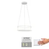LED Pendelleuchte CONNI weiss, rund, Touchdimmer, höhenverstellbar