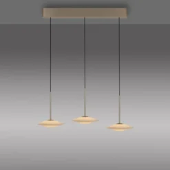 LED Pendelleuchte ELIPSA, bronce, Tronicdimmer, Comfort-Lift