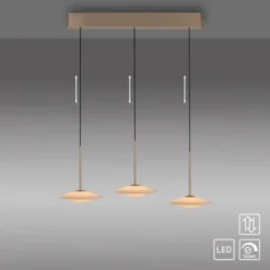 LED Pendelleuchte ELIPSA, bronce, Tronicdimmer, Comfort-Lift