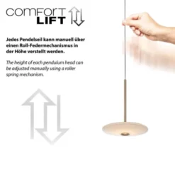 LED Pendelleuchte ELIPSA, bronce, Tronicdimmer Comfort-Lift