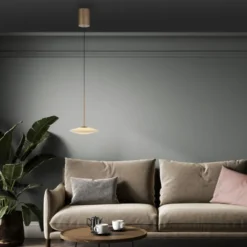 LED Pendelleuchte ELIPSA, bronce, Tronicdimmer Comfort-Lift