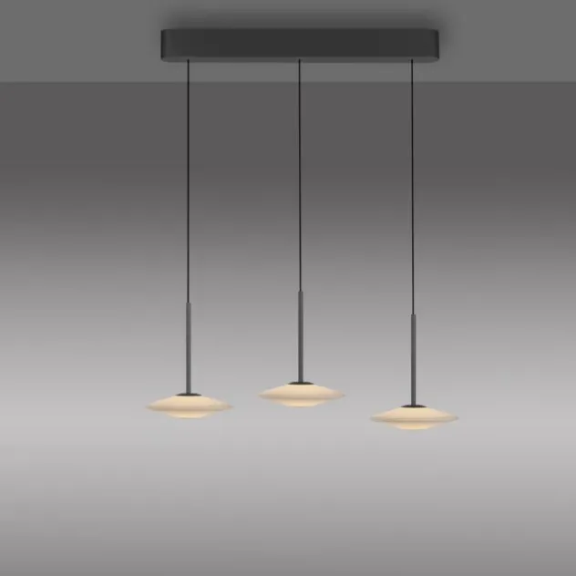 LED Pendelleuchte ELIPSA, schwarz, Comfort Lift, Tronicdimmer