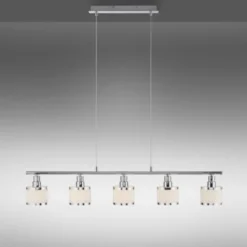 LED Pendelleuchte 5 flammig chrom glänzend Esszimmerlampe
