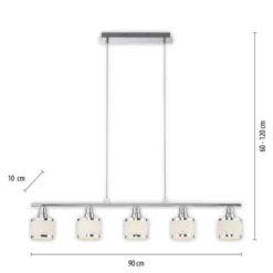 LED Pendelleuchte 5 flammig chrom glänzend Esszimmerlampe