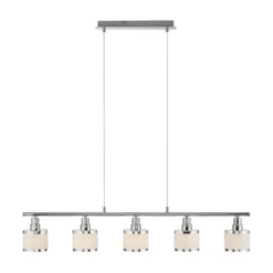 LED Pendelleuchte 5 flammig chrom glänzend Esszimmerlampe
