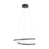 LED-Pendelleuchte, gedrehtes Design, dimmbar, schwarz, Simply Dim