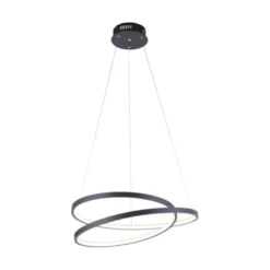 LED-Pendelleuchte, gedrehtes Design, dimmbar, schwarz, Simply Dim