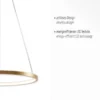 LED-Pendelleuchte, goldfarben, Leuchtring, warmweiße Lichtfarbe, modern