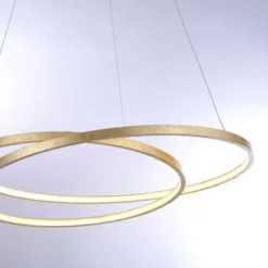 LED-Pendelleuchte, gold, warmweiße Lichtfarbe, inkl. Dimmfunktion, modern