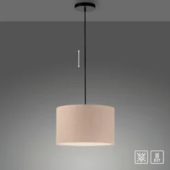 LED Pendelleuchte GREEN beige Cord Lampenschirm Esszimmer Küche