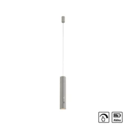 LED Pendelleuchte greige höhenverstellbar magnetischer Kopf Akku
