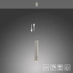 LED Pendelleuchte greige höhenverstellbar magnetischer Kopf Akku