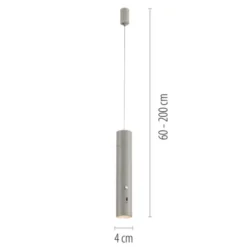 LED Pendelleuchte greige höhenverstellbar magnetischer Kopf Akku