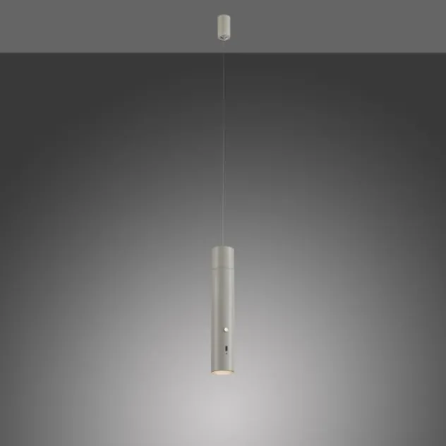 LED Pendelleuchte greige höhenverstellbar magnetischer Kopf Akku