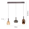 LED Pendelleuchte höhenverstellbar per Lift 3 flammig dimmbar Memoryfunktion