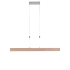 LED-Pendelleuchte, Holzdekor, höhenverstellbar, CCT-Farbmanagement, dimmbar