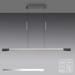 LED Pendelleuchte HOOP aluminium anthrazit höhenverstellbar dimmbar
