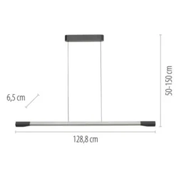 LED Pendelleuchte HOOP aluminium anthrazit höhenverstellbar dimmbar