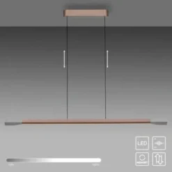 LED Pendelleuchte HOOP Kaffee Farbe dimmbar höhenverstellbar per Lift