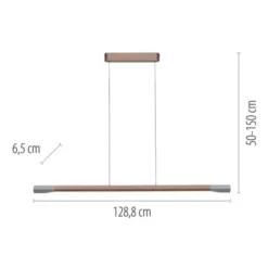 LED Pendelleuchte HOOP Kaffee Farbe dimmbar höhenverstellbar per Lift