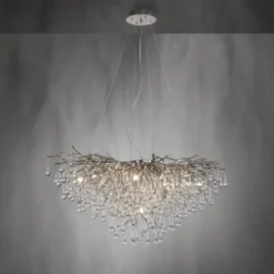 LED Pendelleuchte ICICLE Pendellampe silberfarbig ICICLE Lichtspiel
