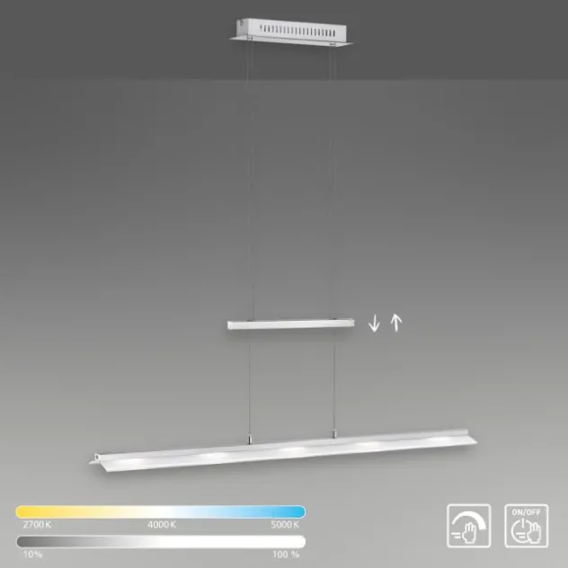LED-Pendelleuchte, Lichtfarbsteuerung, Sensor-Dimmer, höhenverstellbar