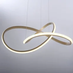 LED-Pendelleuchte, messing-matt, dimmbar, höhenverstellbar