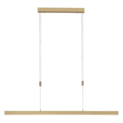 LED Pendelleuchte, messing matt, lineares, filigranes Design, Touchdimmer
