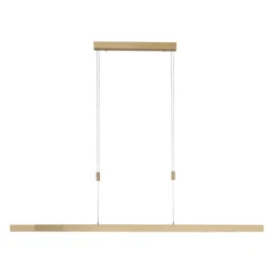 LED Pendelleuchte, messing matt, lineares, filigranes Design, Touchdimmer