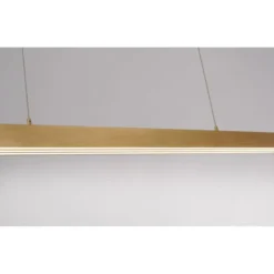 LED Pendelleuchte, messing matt, lineares, filigranes Design, Touchdimmer