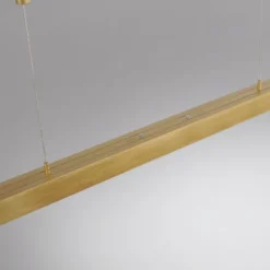LED Pendelleuchte, messing matt, lineares, filigranes Design, Touchdimmer