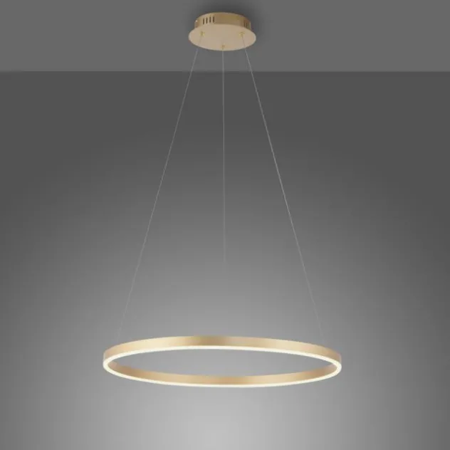 LED Pendelleuchte messing matt rund Ø60cm dimmbar Switchmo warmweiß