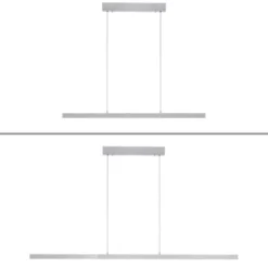 LED Pendelleuchte mit Comfort Lift, aluminium, höhenverstellbar, ausziehbar