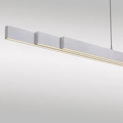 LED Pendelleuchte mit Comfort Lift, aluminium, höhenverstellbar, ausziehbar