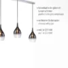 LED Pendelleuchte mit Farbverlauf anthrazit nach weiß 3 flammig Esszimmmer