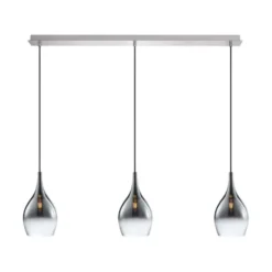 LED Pendelleuchte mit Farbverlauf anthrazit nach weiß 3 flammig Esszimmmer