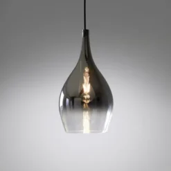 LED Pendelleuchte mit Farbverlauf anthrazit nach weiß 3 flammig Esszimmmer