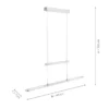 LED-Pendelleuchte, modern, höhenverstellbar, Sensordimmer, CCT