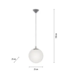 LED Pendelleuchte opal mattem Glas 25cm IP20 Innenleuchte
