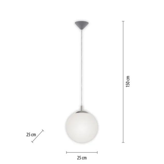 LED Pendelleuchte opal mattem Glas 25cm IP20 Innenleuchte