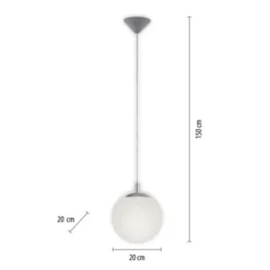 LED Pendelleuchte opal mattem Glas 20cm IP20 Innenleuchte