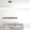 LED Pendelleuchte oval 40x40 anthrazit dimmbar Memoryfunktion