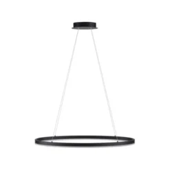 LED Pendelleuchte oval 40x40 anthrazit dimmbar Memoryfunktion