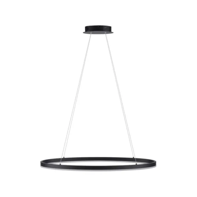 LED Pendelleuchte oval 40x40 anthrazit dimmbar Memoryfunktion