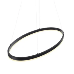LED Pendelleuchte oval 40x40 anthrazit dimmbar Memoryfunktion