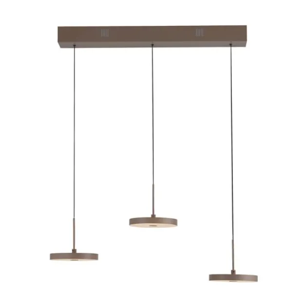 LED Pendelleuchte PLATA, sandfarben, 3-flammig, dimmbar, Easy Lift