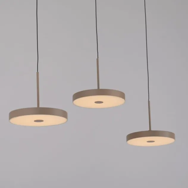 LED Pendelleuchte PLATA, sandfarben, 3-flammig, dimmbar, Easy Lift