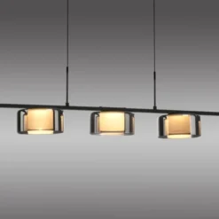 LED Pendelleuchte RIKA schwarz dimmbar höhenverstellbar Memoryfunktion